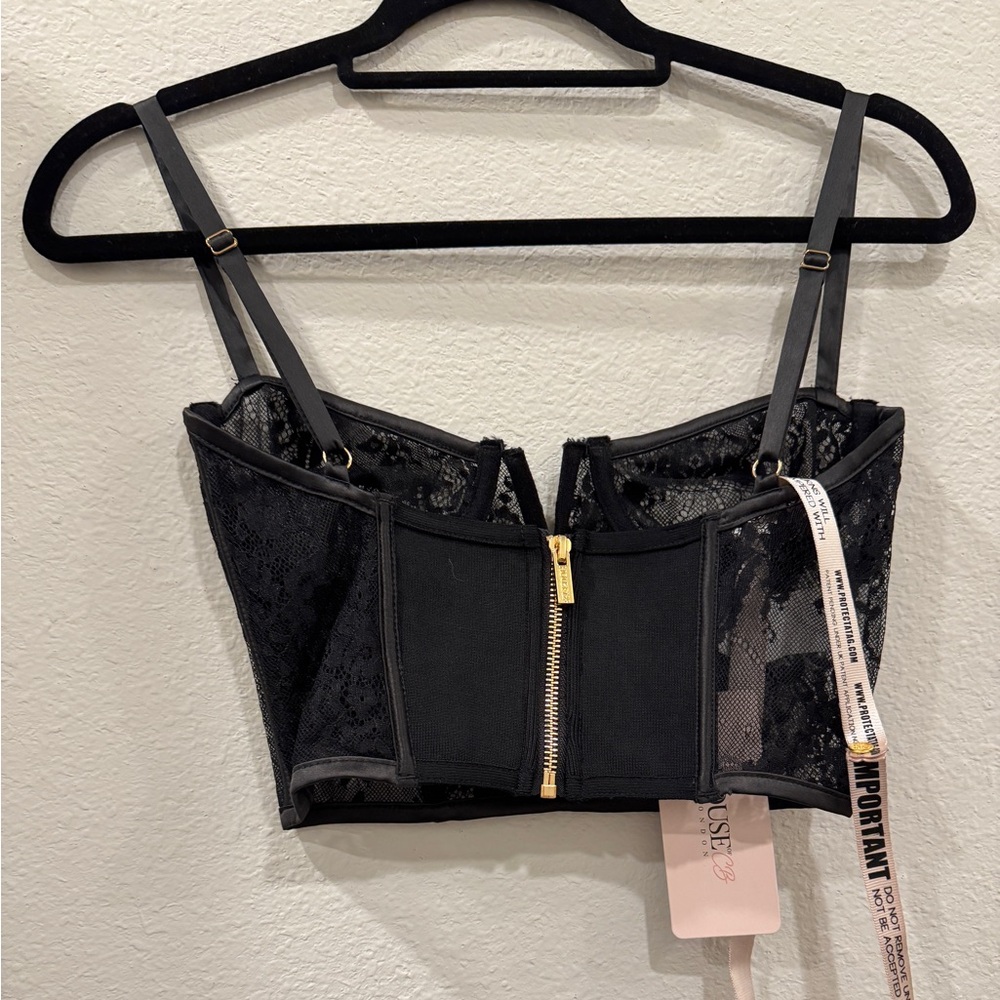 House of CB Kya lace satin bustier corset top - Picture 3 of 7
